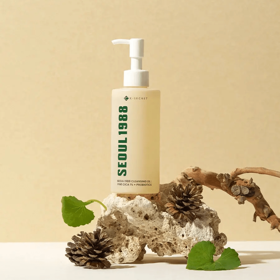 KSECRET SEOUL 1988 Cleansing Oil: Pine Cica 1% + Probiotics 200ml by KSECRET – Makeup Remover