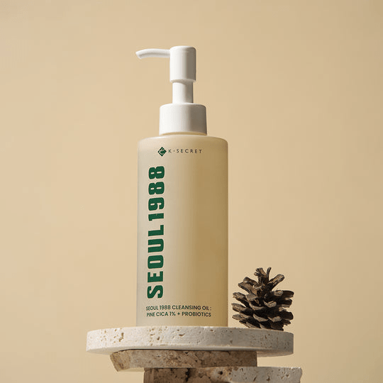 KSECRET SEOUL 1988 Cleansing Oil: Pine Cica 1% + Probiotics 200ml by KSECRET – Makeup Remover