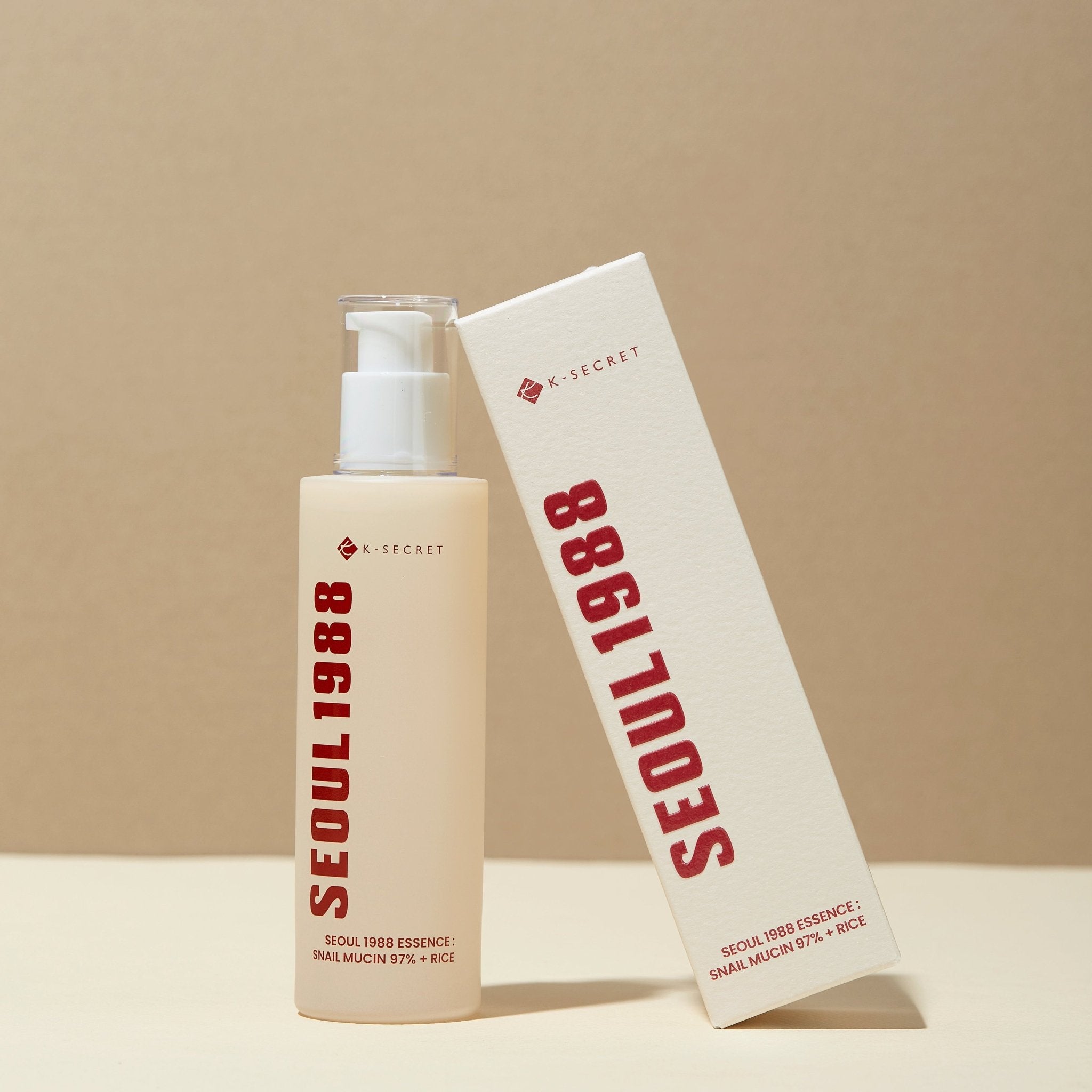 KSECRET SEOUL 1988 Essence: Snail Mucin 97% + Rice 100ml by KSECRET – Toner & Essence