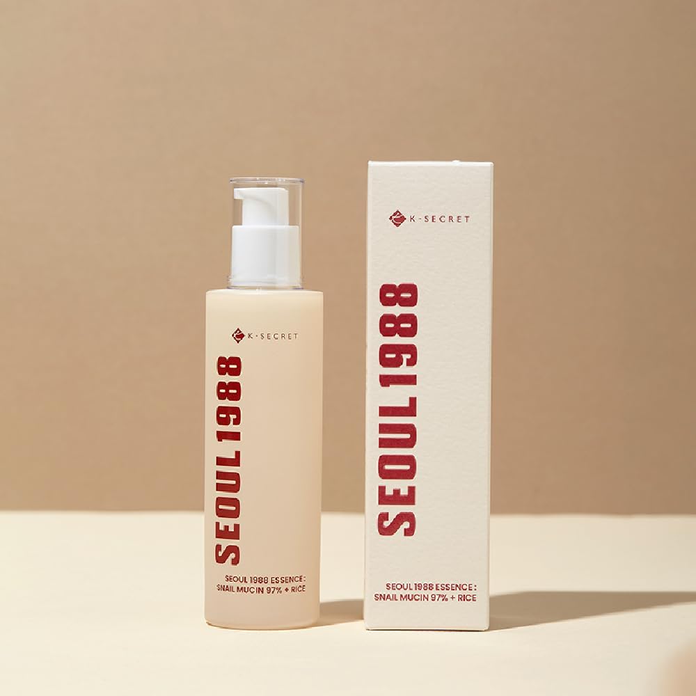 KSECRET SEOUL 1988 Essence: Snail Mucin 97% + Rice 100ml by KSECRET – Toner & Essence
