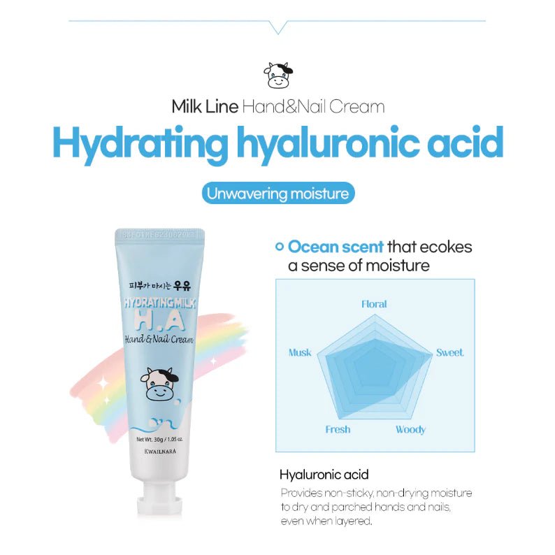 KWAILNARA Hydrating Milk H.A Hand & Nail Cream 30g by Kwailnara – Hand Cream