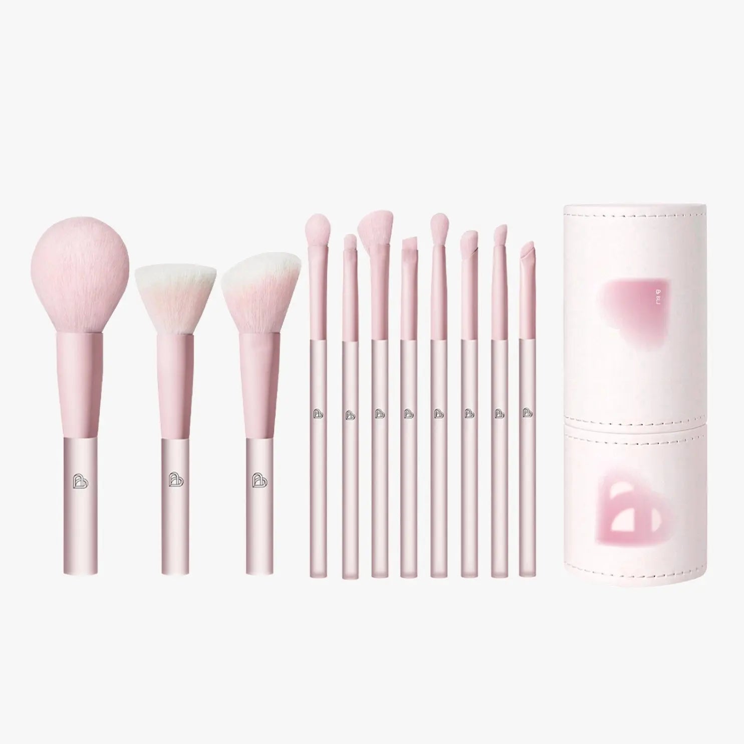 BLJ Large Semi Sugar Peach Make Up Brush Bucket Set 11pcs (2 Packings) by BLJ Cosmetics – Brush & Cleaning Tools