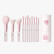 BLJ Large Semi Sugar Peach Make Up Brush Bucket Set 11pcs (2 Packings) by BLJ Cosmetics – Brush & Cleaning Tools