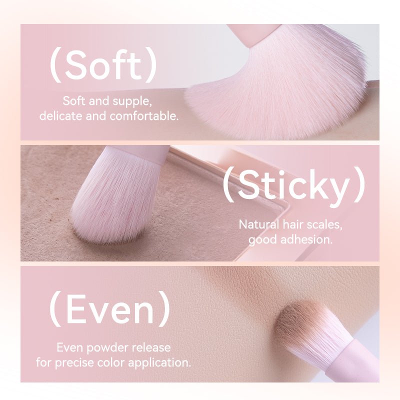 Make Up Brush Set Large Size Pink - BLJ Cosmetics | Kiokii and...