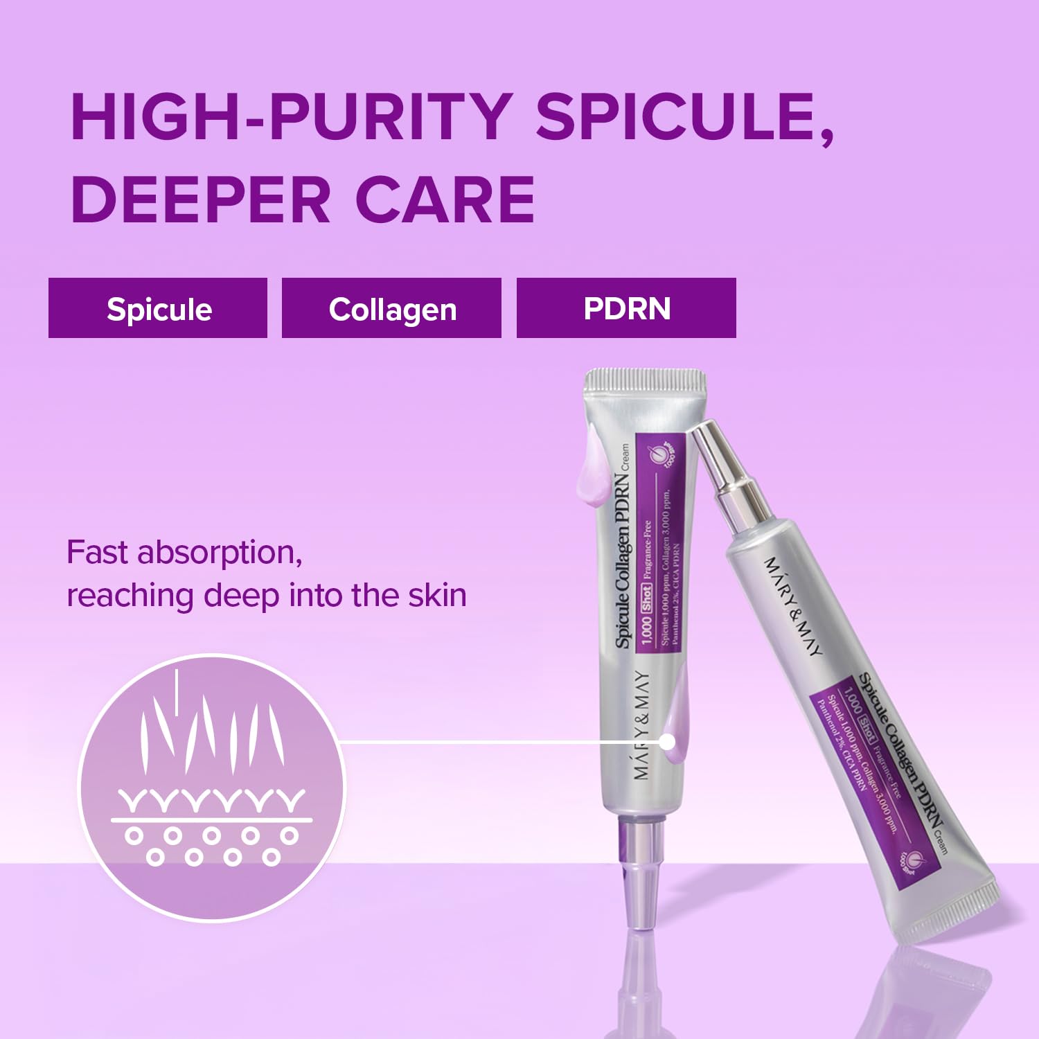 Mary&May Spicule Collagen PDRN Cream 15g by Mary&May – Lotion & Cream