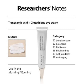 MARY&MAY Tranexamic Acid + Glutathione Eye Cream Mini 12g by Mary&May – Eye Cream & Serum photo