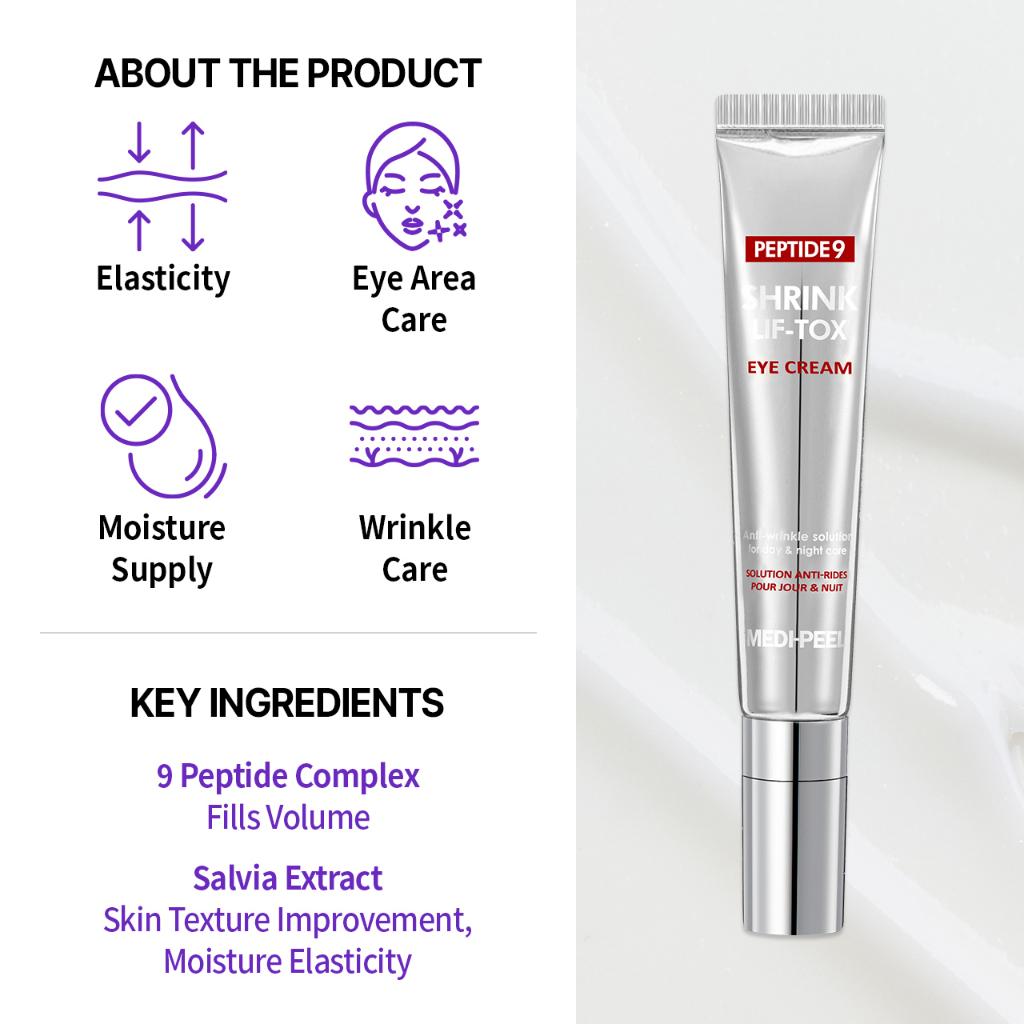 MEDI - PEEL Peptide 9 Volume Lif - Tox Eye Cream 20ml by Medi Peel – Eye Cream & Serum