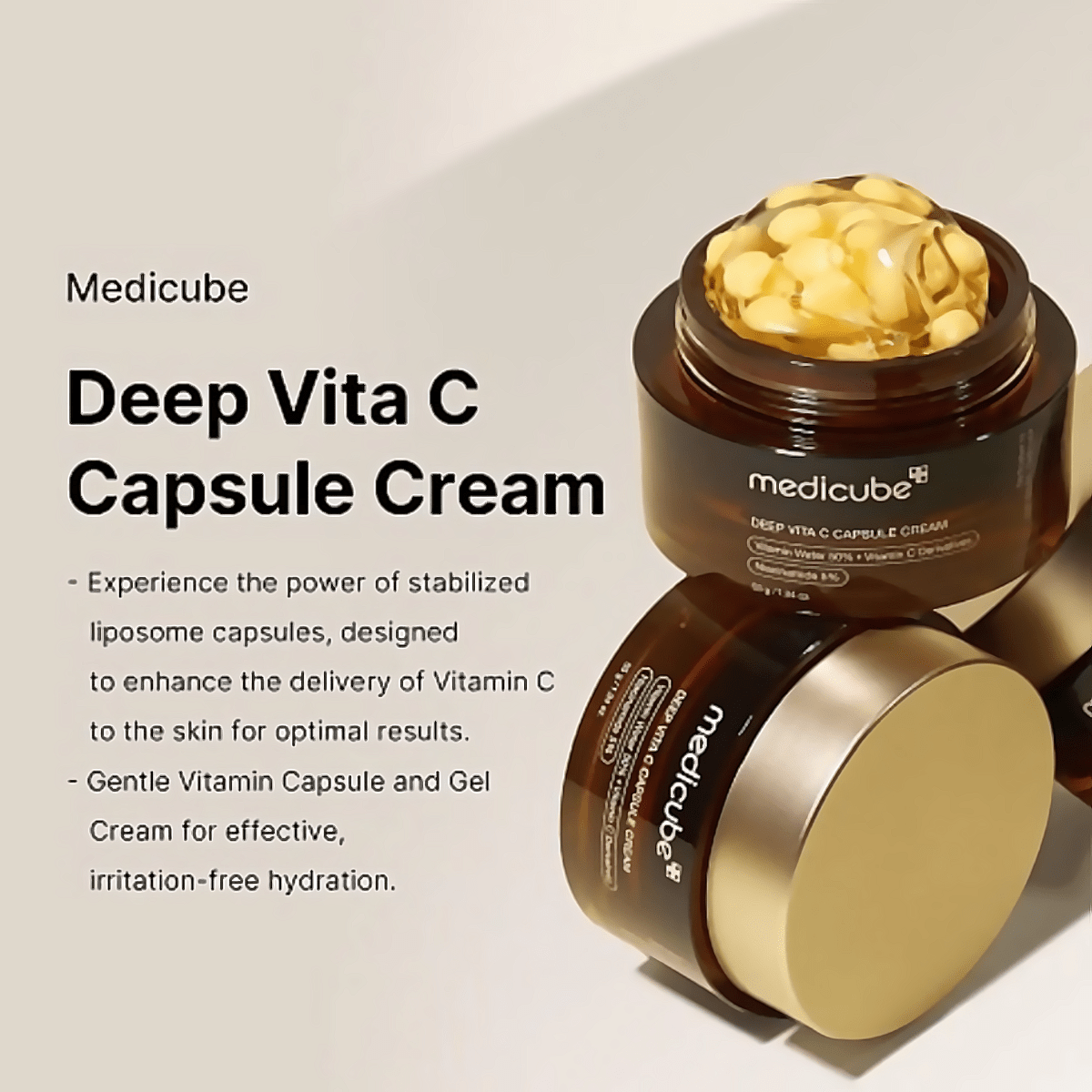 Medicube Deep Vita C Pad 70pcs + Capsule Cream 55ml by Medicube – Bundle