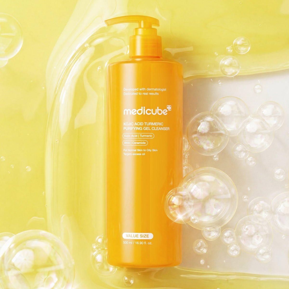 Medicube Kojic Acid Turmeric Gel To Foam Cleanser 500ml by Medicube – Facial Cleanser