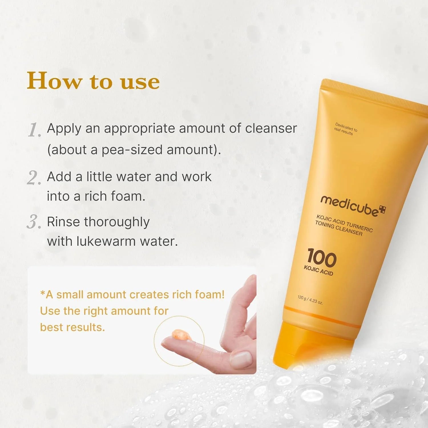 Medicube Kojic Acid Turmeric Toning Cleanser 120g by Medicube – Facial Cleanser