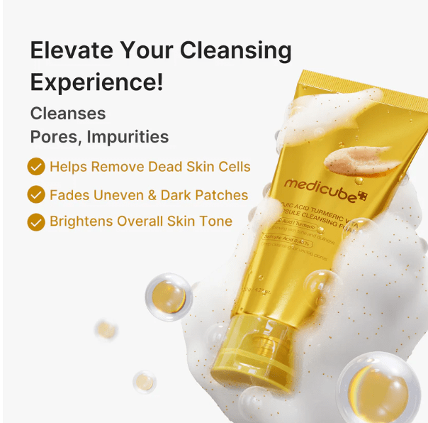 Medicube Kojic Acid Turmeric Vita Capsule Cleansing Foam 120g by Medicube – Facial Cleanser
