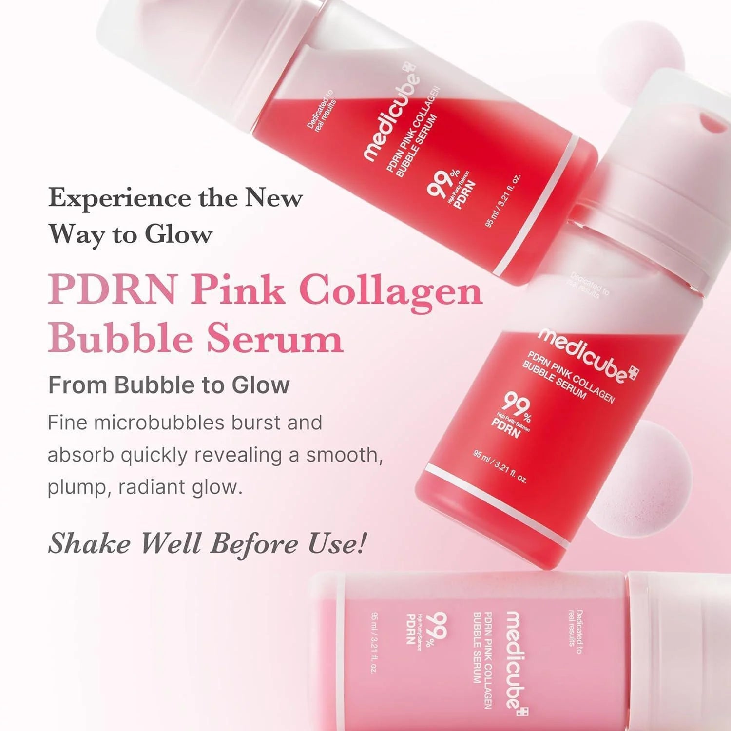 Medicube PDRN Pink Collagen Bubble Serum 95ml by Medicube – Serum & Ampoule