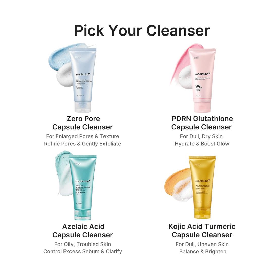 medicube PDRN Pink Glutathione Capsule Cleansing Foam 120g by medicube – Facial Cleanser