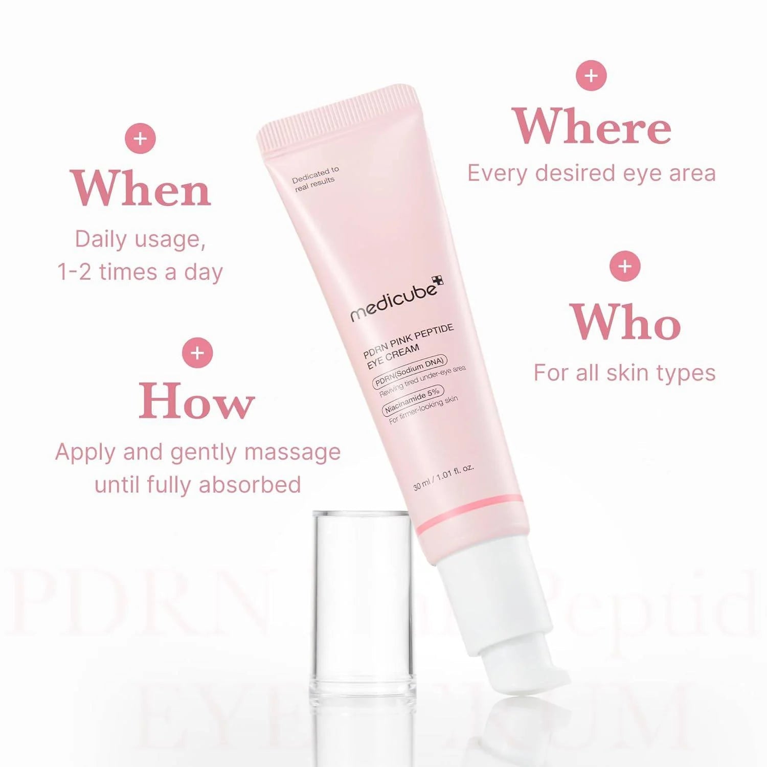 Medicube PDRN Pink Peptide Eye Cream 30ml by Medicube – Eye Cream & Serum