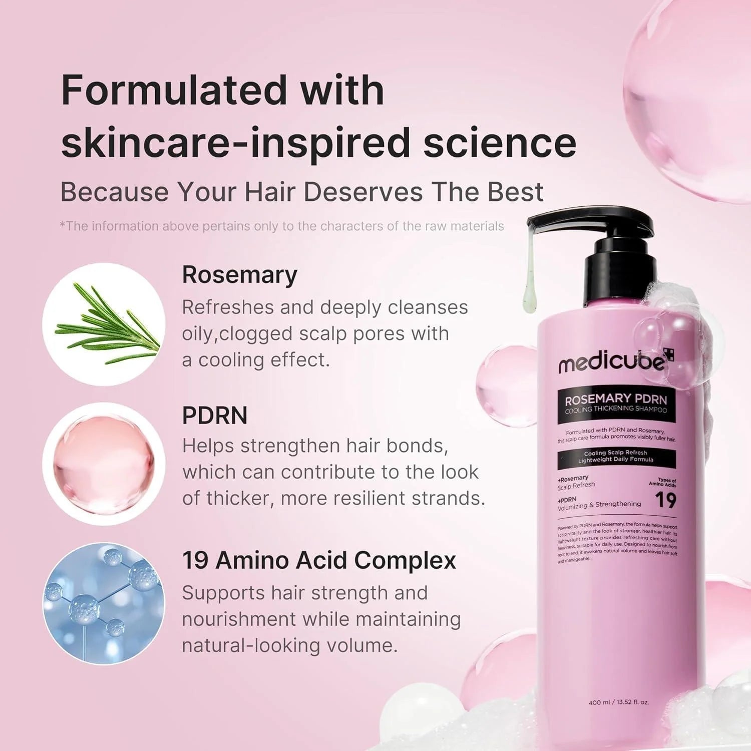 Medicube Rosemary PDRN Cooling Thickening Shampoo 400ml by Medicube – Shampoo