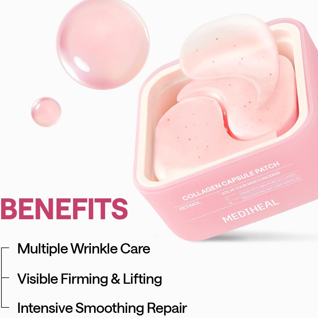 MEDIHEAL Collagen Capsule Patch Retinol Wrinkle Lifting 60pcs by Mediheal – Sheet Mask