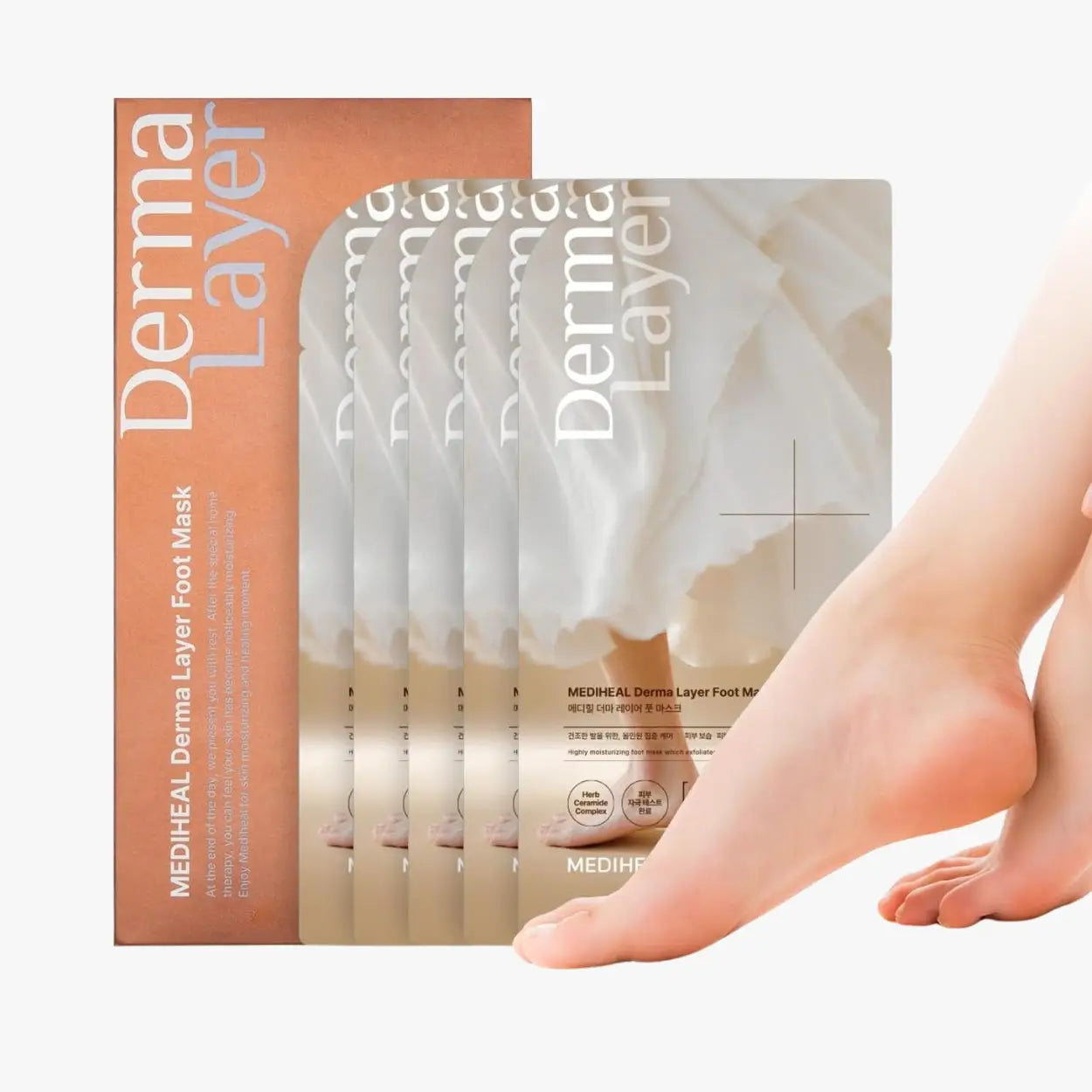 MEDIHEAL Derma Layer Foot Mask (5Packs) by Mediheal – Foot Care