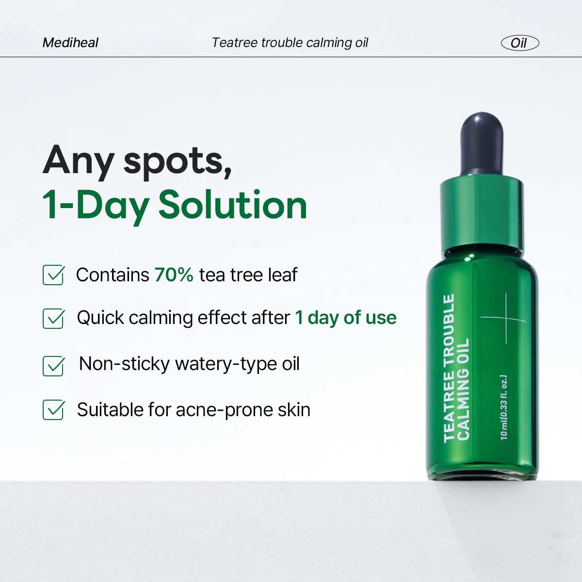 MEDIHEAL Teatree Trouble Calming Oil 10ml by Mediheal – Serum & Ampoule