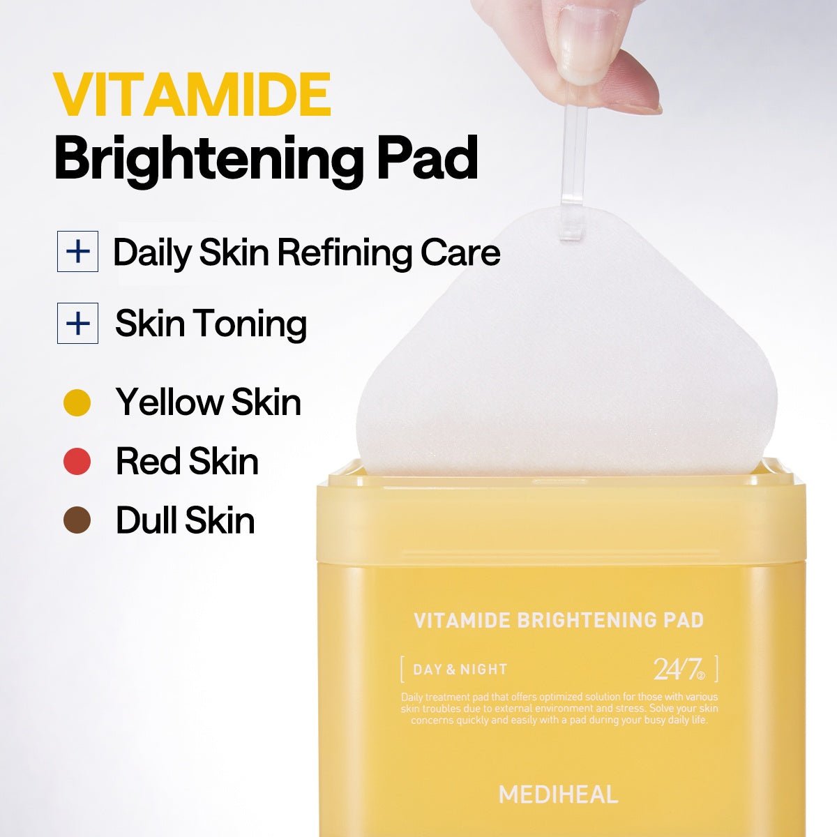 Mediheal Vitamide Brightening Pad Zipper Pouch 14pcs by Mediheal – Toner Pads