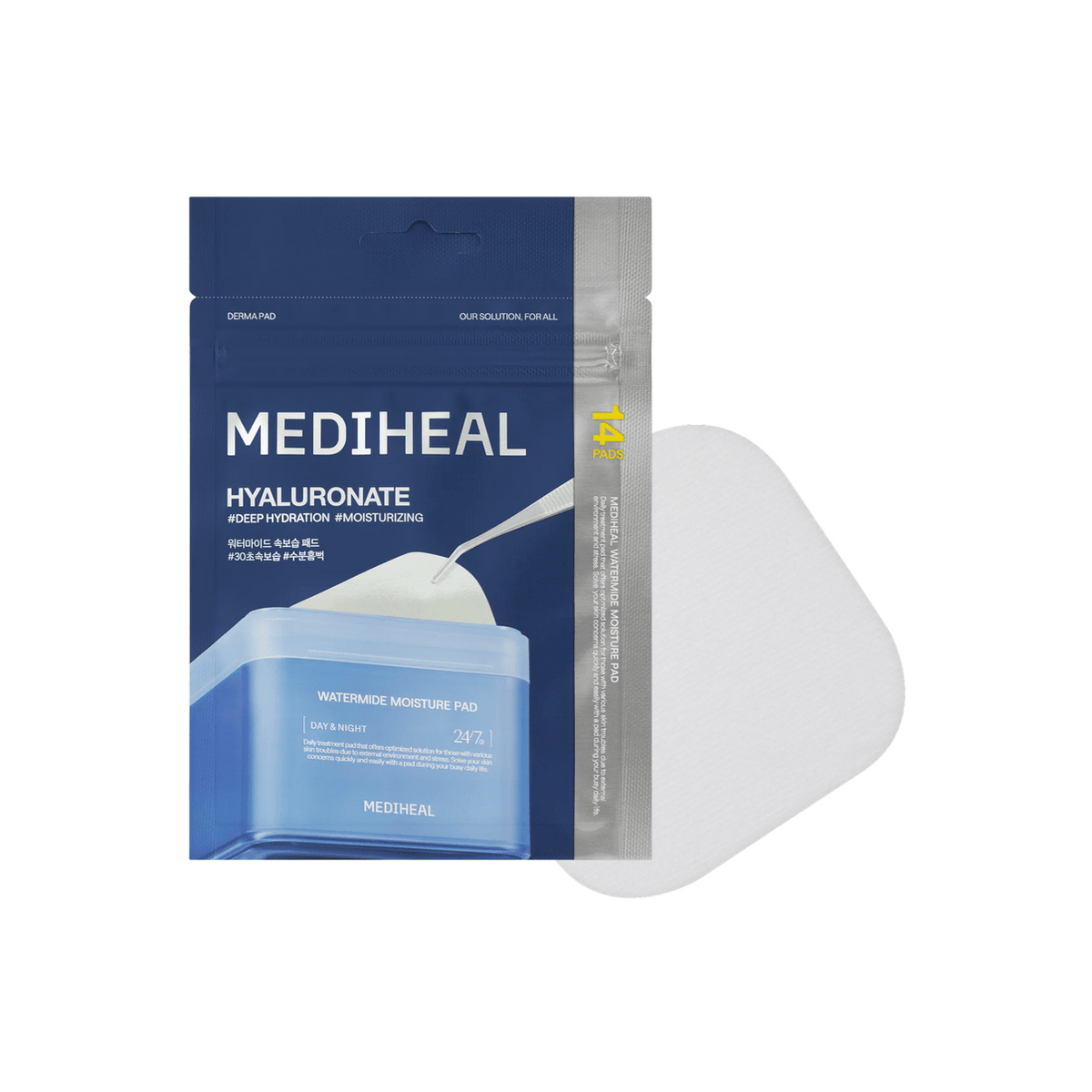Mediheal Watermide Moisture Pad Zipper Pouch 14pcs by Mediheal – Toner Pads