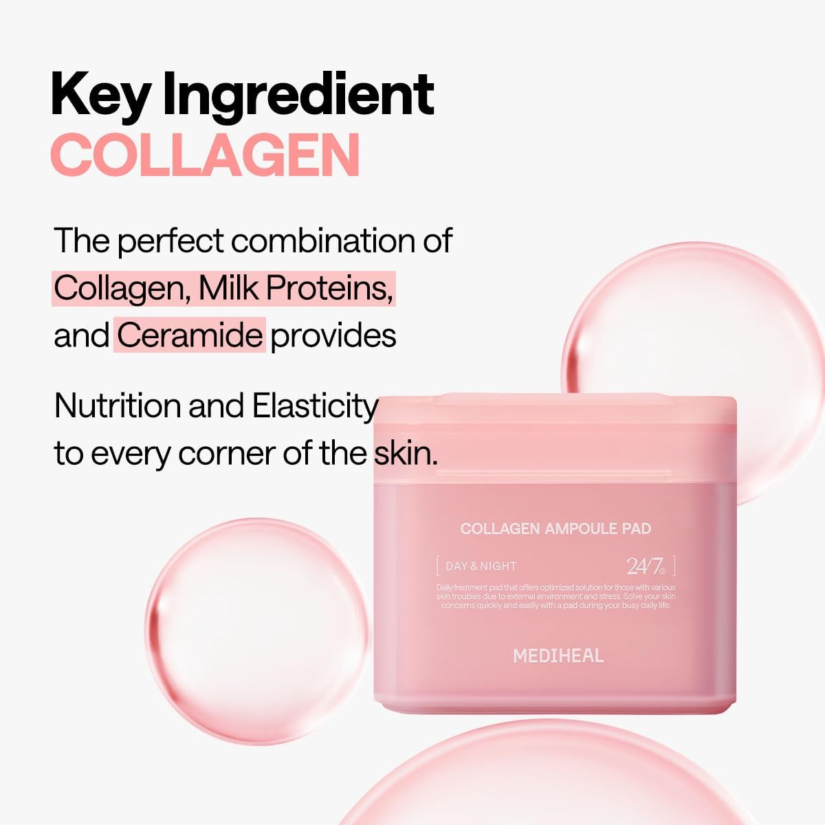 1+1 Value Sets – MEDIHEAL Collagen Ampoule Pad 100pcs