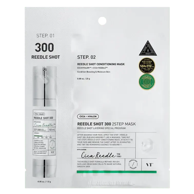 VT Cosmetics Mild Reedle Shot 300 2 - Step Mask 1pc by VT Cosmetics – Sheet Mask