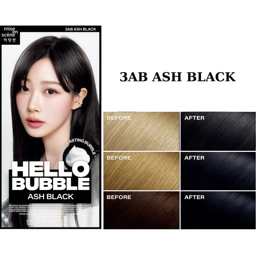 MISE EN SCENE Hello Bubble 3AB Ash Black 2025 (Aespa - Giselle) 100g by Mise En Scene – Hair Color