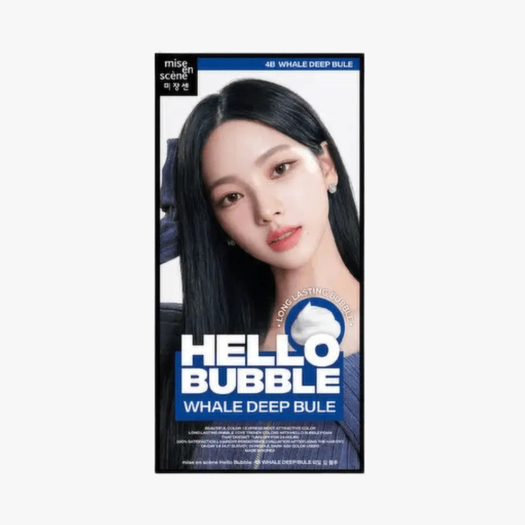 MISE EN SCENE Hello Bubble 4B Whale Deep Blue 2025 (Karina - Aespa) 100g by Mise En Scene – Hair Color