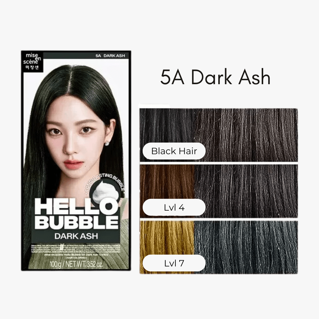 MISE EN SCENE Hello Bubble 5A Dark Ash 2025 (Karina - Aespa) 100g by Mise En Scene – Hair Color