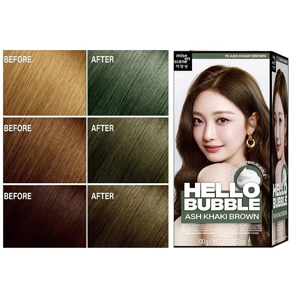 MISE EN SCENE Hello Bubble 7K Ash Khaki Brown 2025 (Aespa - Ningning by Mise En Scene – Hair Color