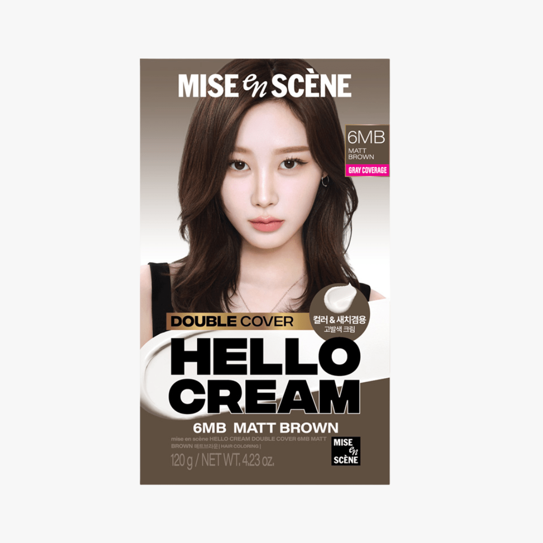 MISE EN SCENE Hello Cream Double Cover Grey Cover 6MB - Matt Brown 120g by Mise En Scene – Hair Color