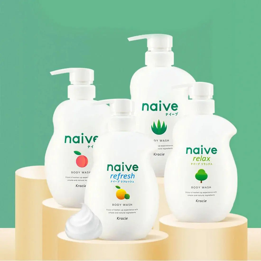 Naive Body Soap 530ml (3 Scents) by Kracie – Body Wash