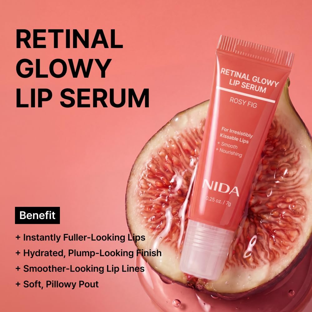 NIDA Retinol Glowy Lip Serum Rosy Fig 7g by NIDA – Lip Tint & Stain