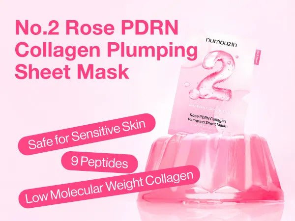Numbuzin No 2 Rose PDRN Collagen Plumping Sheet Mask 5pcs by numbuzin – Sheet Mask