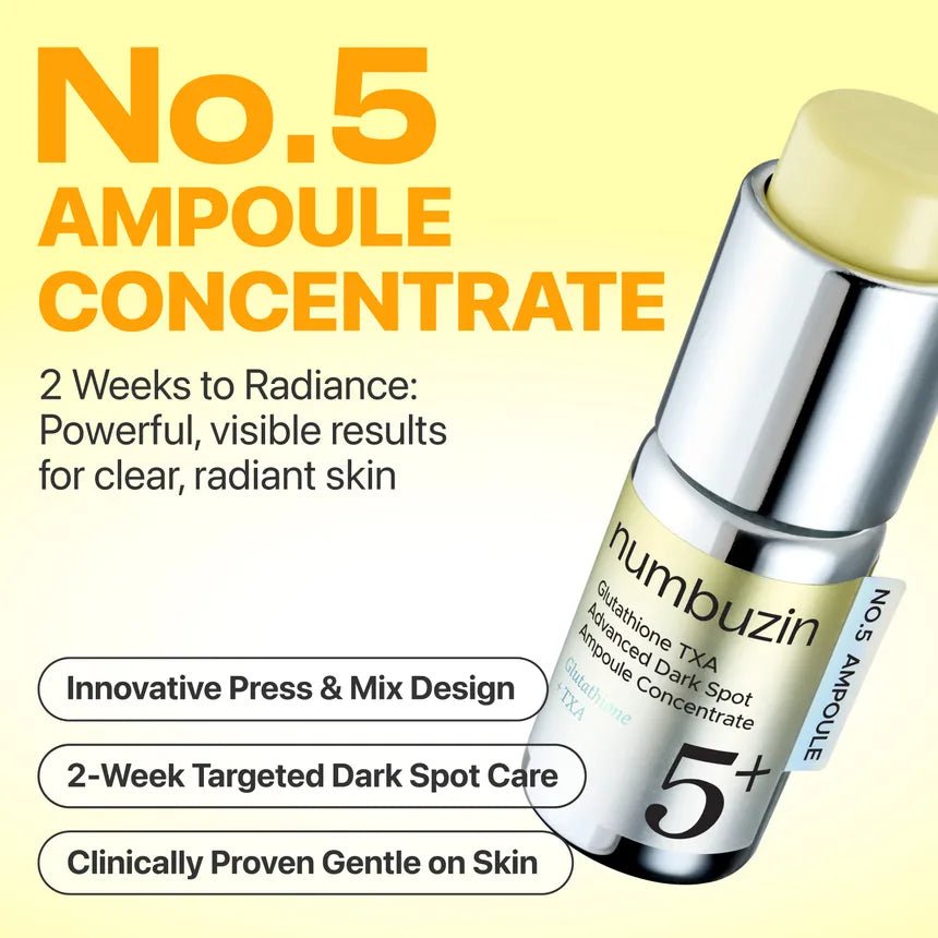 Numbuzin No 5 Glutathione TXA Advanced Dark Spot Ampoule Concentrate 10g by numbuzin – Serum & Ampoule