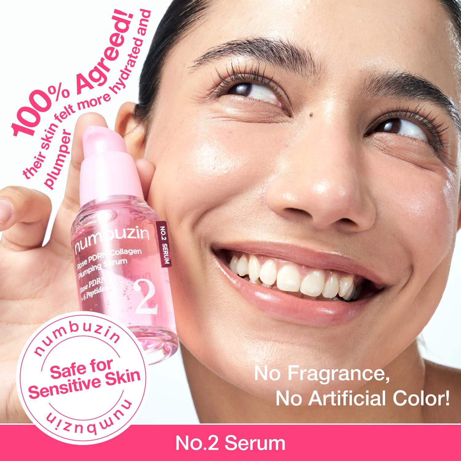 Numbuzin No.2 Rose PDRN Collagen Plumping Serum 30ml by numbuzin – Serum & Ampoule