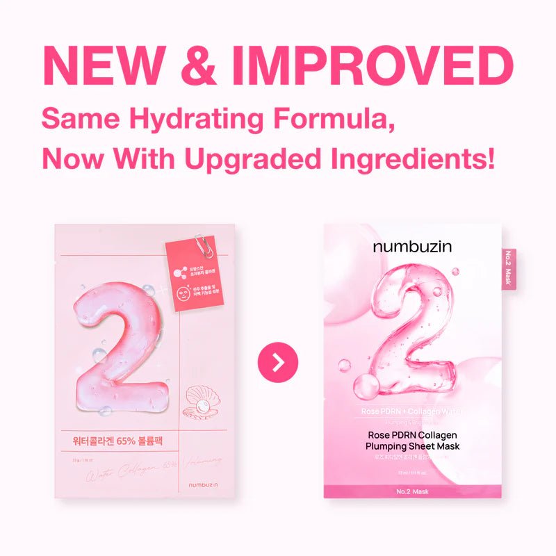 Numbuzin No.2 Rose PDRN Collagen Plumping Sheet Mask (4pcs) by numbuzin – Sheet Mask