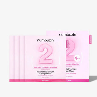 Numbuzin No.2 Rose PDRN Overnight Collagen Mask 4pc by numbuzin – Sheet Mask photo