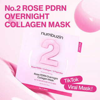 Numbuzin No.2 Rose PDRN Overnight Collagen Mask 4pc by numbuzin – Sheet Mask photo
