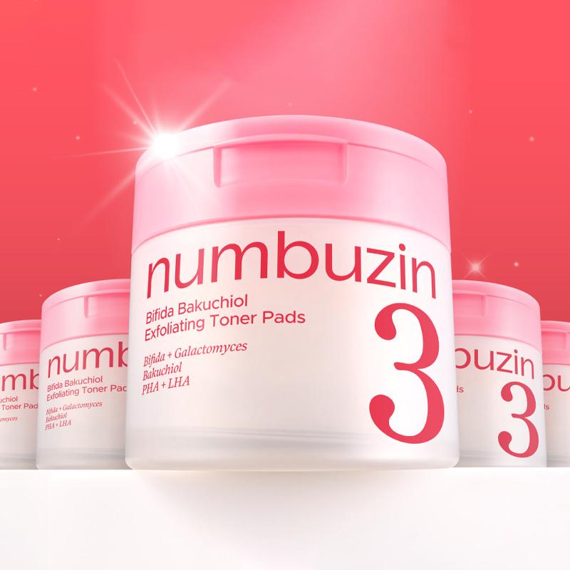 numbuzin No.3 Bifida Bakuchiol Exfoliating Toner Pads 70 Pads by numbuzin – Toner Pads