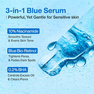 Numbuzin No.3 Blue Bio - Retinol Pore Refining Serum 30ml by numbuzin – Serum & Ampoule photo