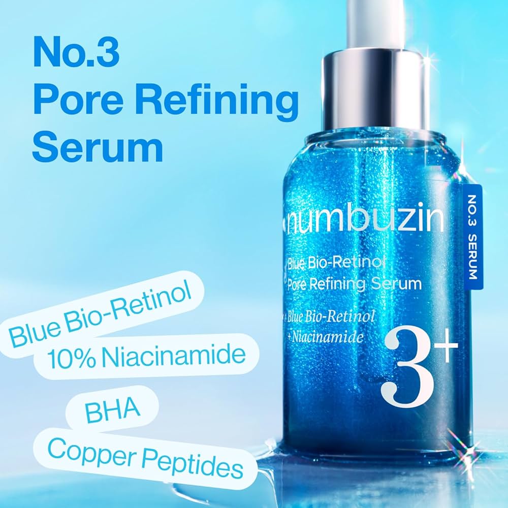 Numbuzin No.3 Blue Bio - Retinol Pore Refining Serum 30ml by numbuzin – Serum & Ampoule