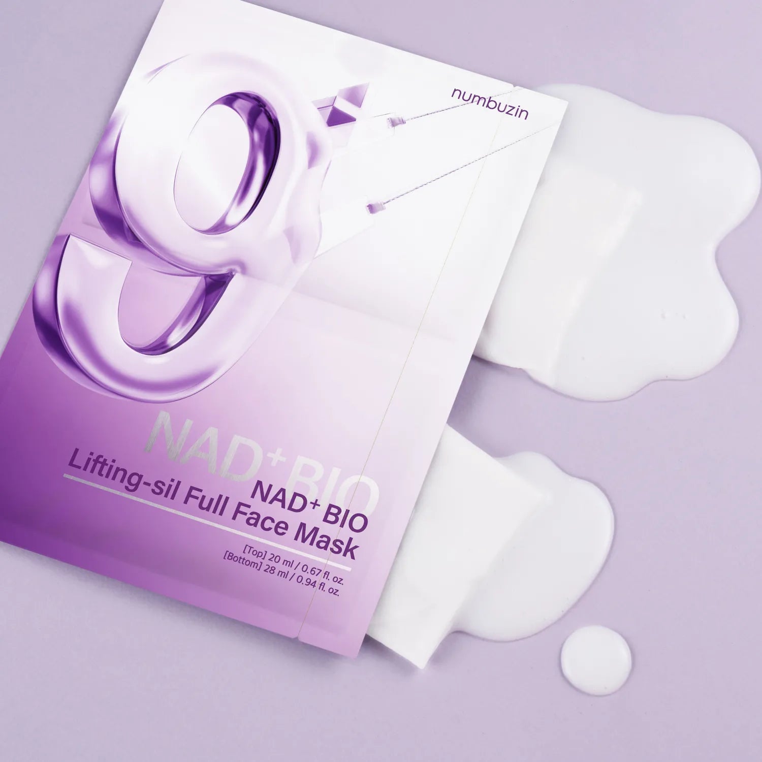 Numbuzin No.9 NAD Bio Lifting - sil Full Face Mask (Box 4pcs/Single) by numbuzin – Sheet Mask
