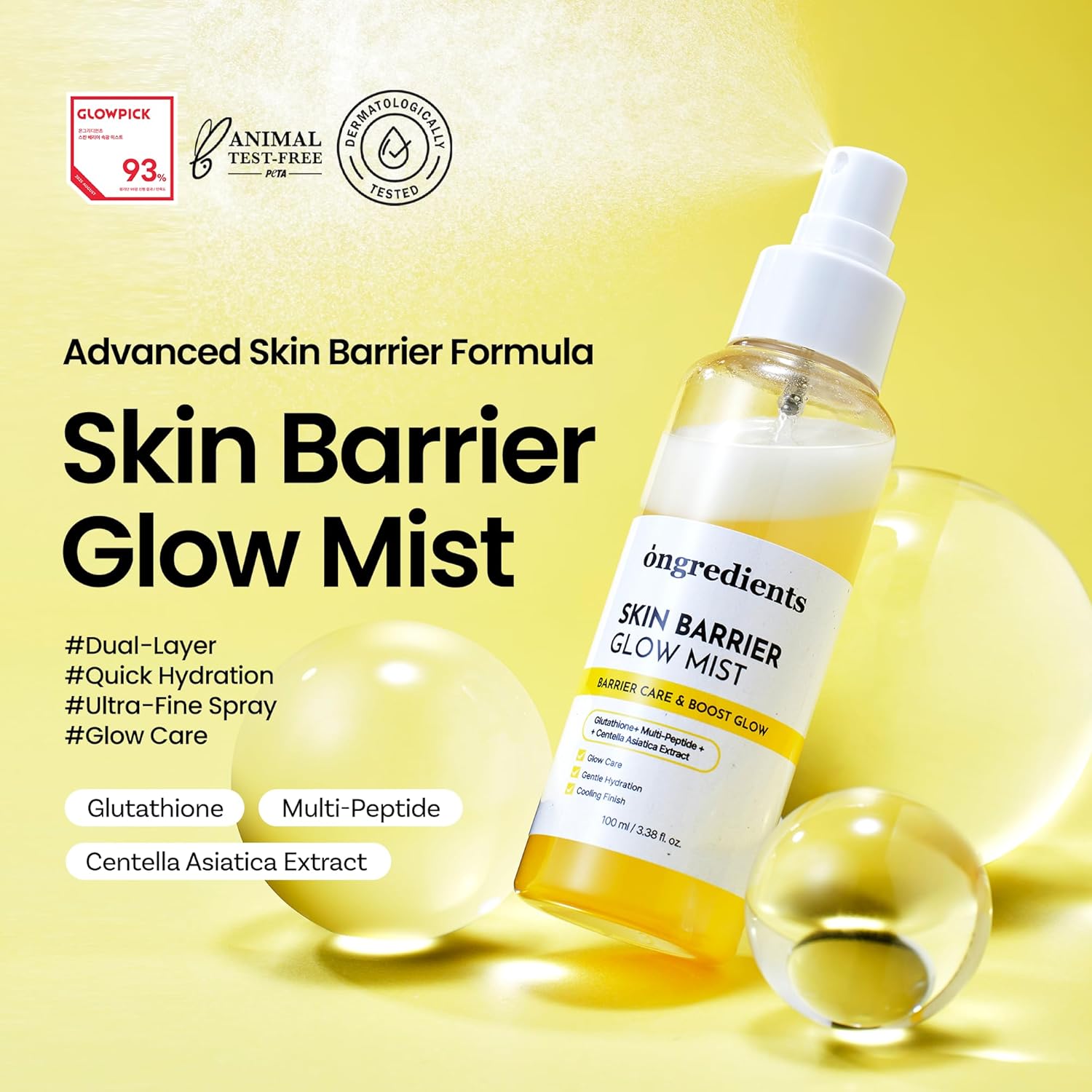 Ongredients Skin Barrier Glow Mist 100ml by ongredients – Facial Spray