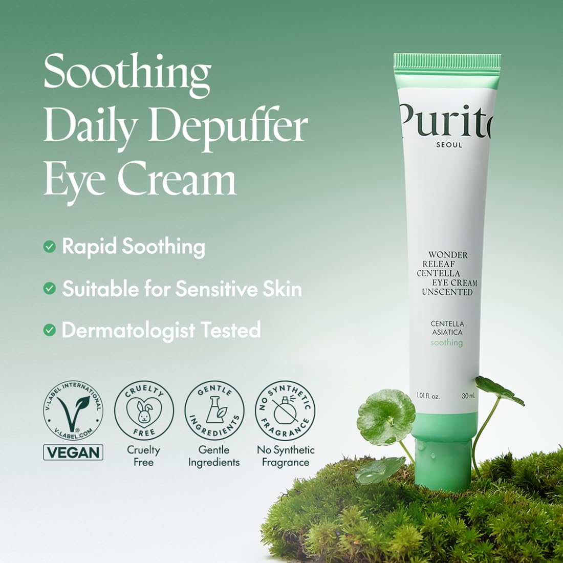 PURITO Centella Unscented Eye Cream 30ml by Purito – Eye Cream & Serum