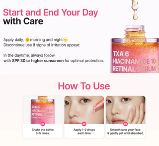 Purito TXA 6 Niacinamide 10 Retinal Serum 30ml by Purito – Serum & Ampoule photo