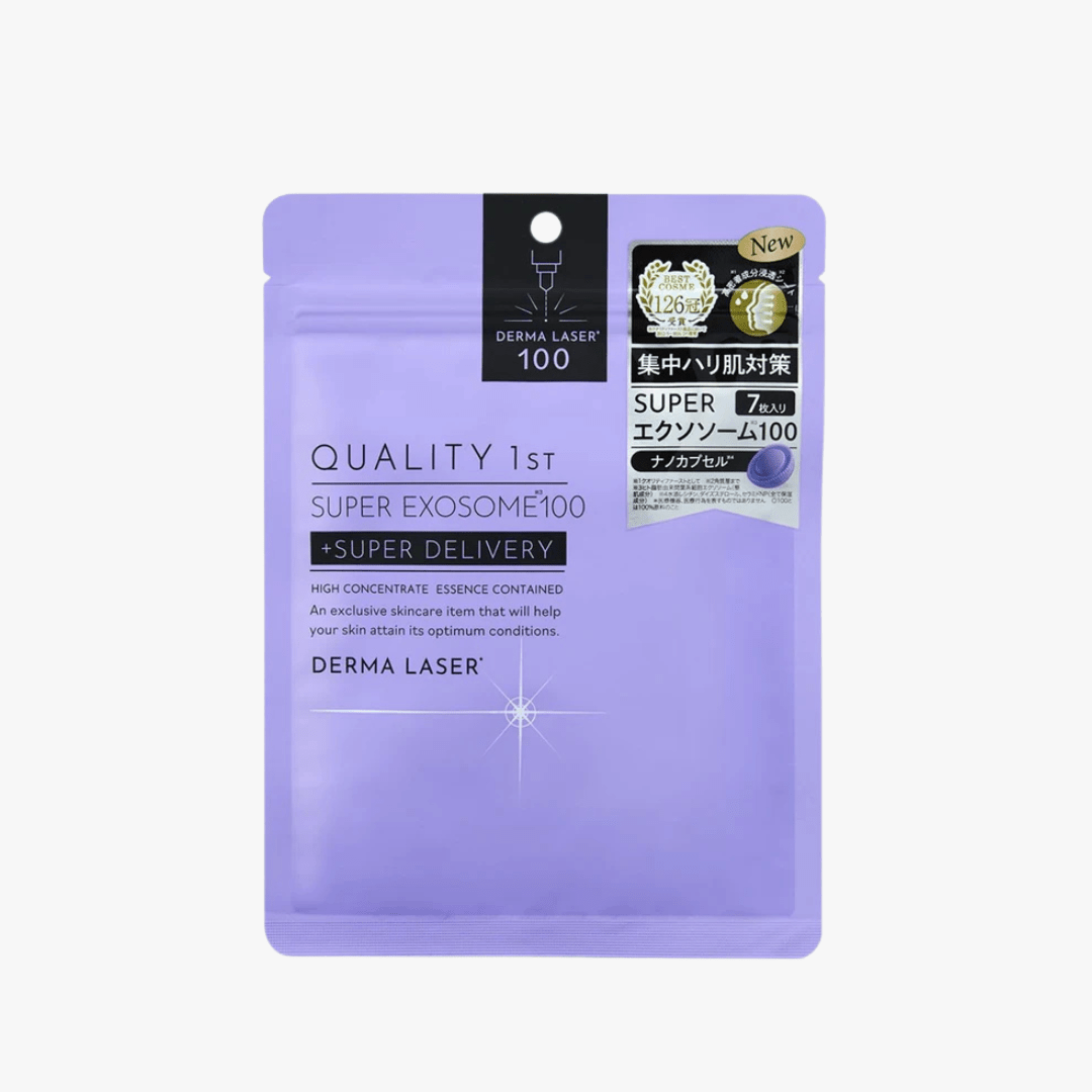 QUALITY 1ST Derma Laser Super Exosome 100 Mask (7 Sheets) by Quality 1st – Sheet Mask