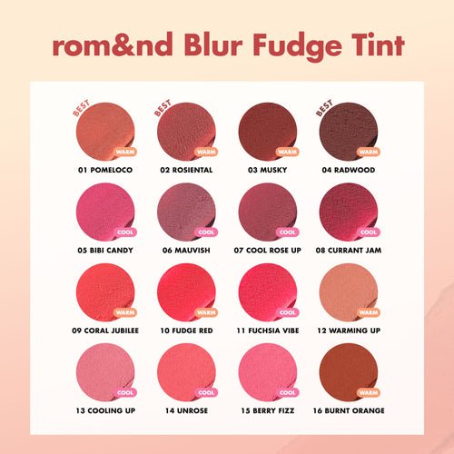 Rom&nd Blur Fudge Tint #14 Unrose by Rom&nd – Lip Tint & Stain