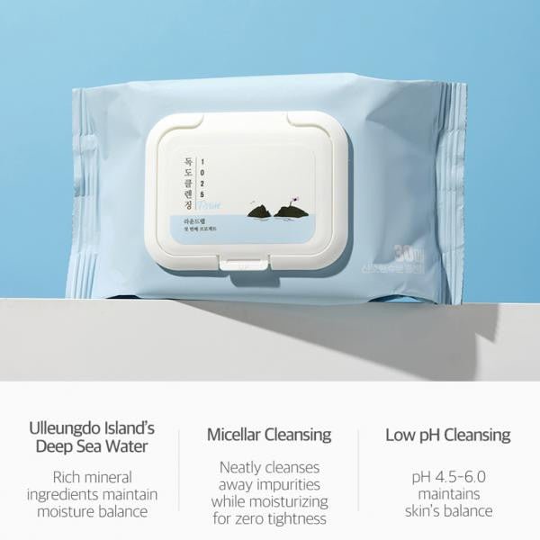 ROUND LAB 1025 Dokdo Cleansing Tissue 30 Sheets by Round Lab – Makeup Remover