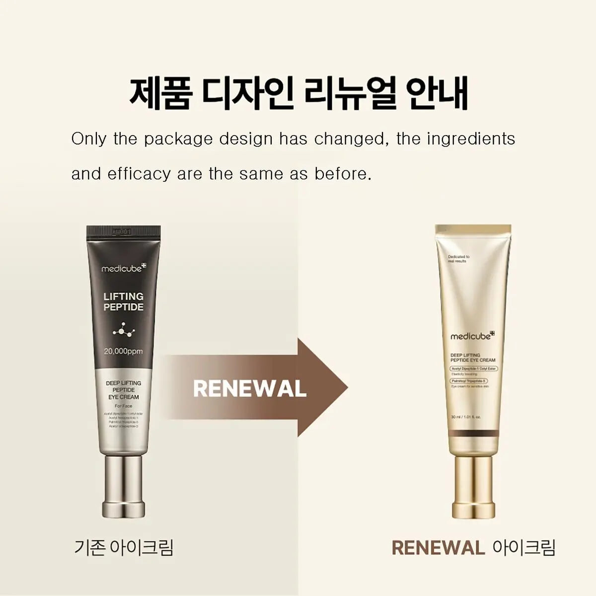 Medicube Deep Lifting Peptide Eye Cream For Face 30ml - Kiokii and...